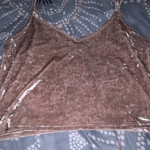 Urban Outfitters Gold Cropped Cami